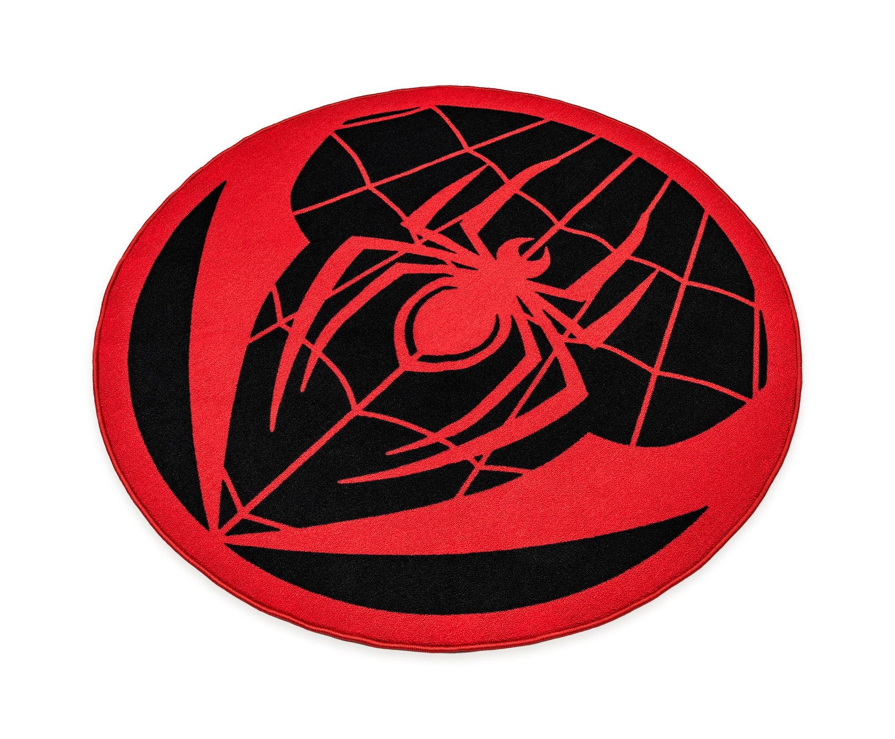 Marvel Spider-Man Miles Morales Chest Logo Round Printed Area Rug | 52 Inches