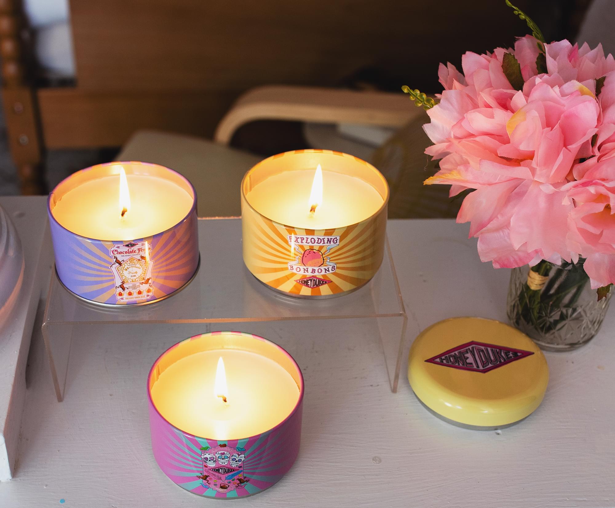 Harry Potter Honeydukes Stacking Tins of Scented Soy Wax Candles | Set of 3