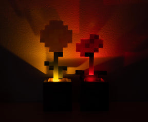 Minecraft Daisy and Poppy Flower Pot Mood Lights | Set of 2