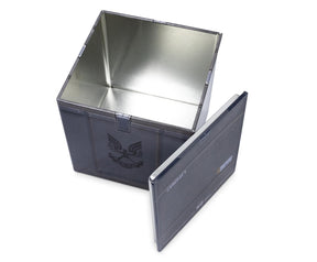 Halo UNSC Ammo Crate Tin Storage Box Cube Organizer with Lid | 4 Inches