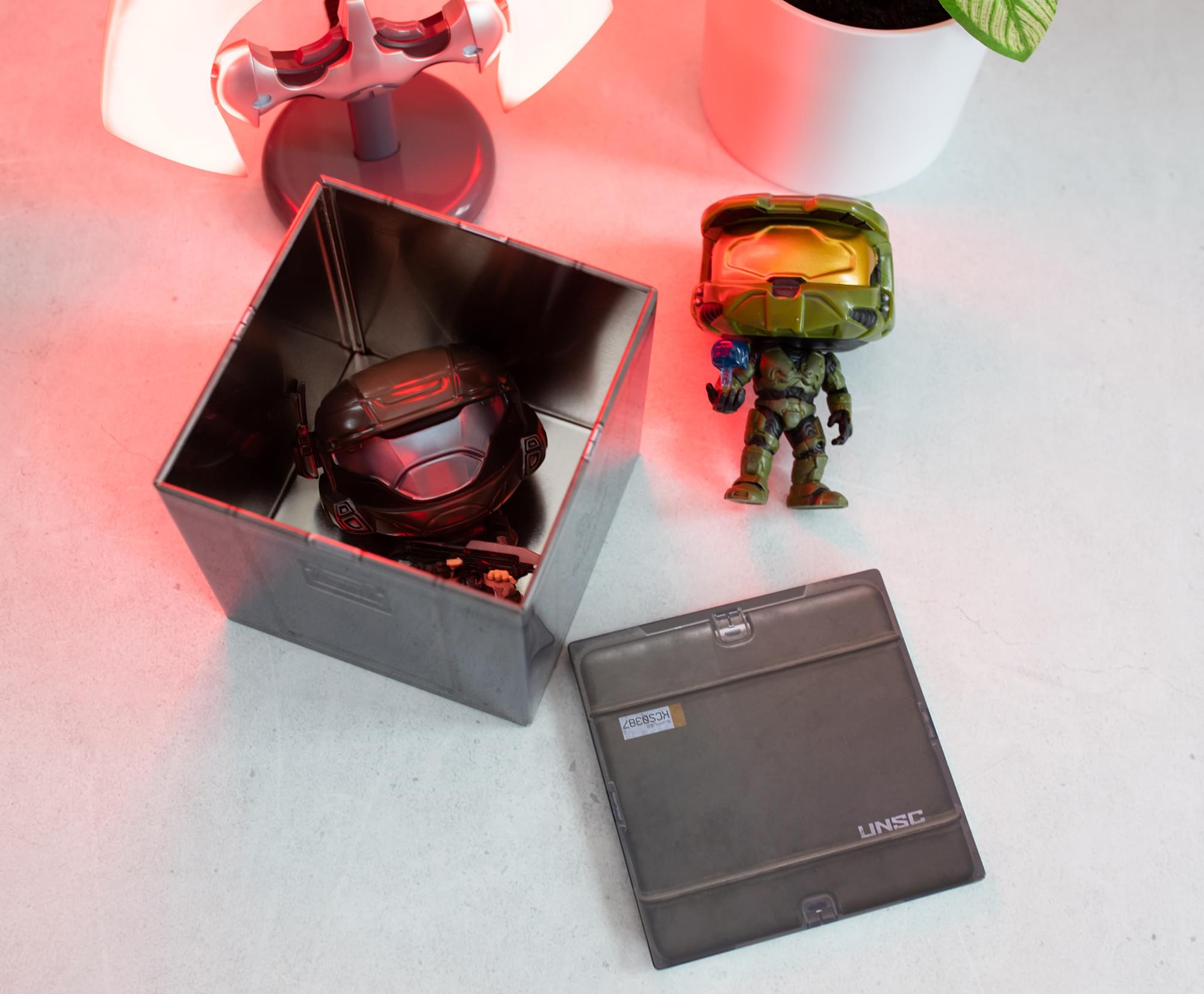 Halo UNSC Ammo Crate Tin Storage Box Cube Organizer with Lid | 4 Inches