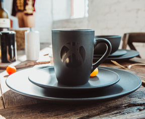 Xbox Logo Matte Black 8-Piece Ceramic Dinnerware Set