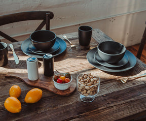 Xbox Logo Matte Black 8-Piece Ceramic Dinnerware Set