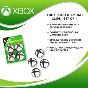 Xbox Logo Chip Bag Clips | Set of 4