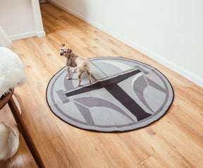Star Wars: The Mandalorian Helmet Round Area Rug | 52 Inches