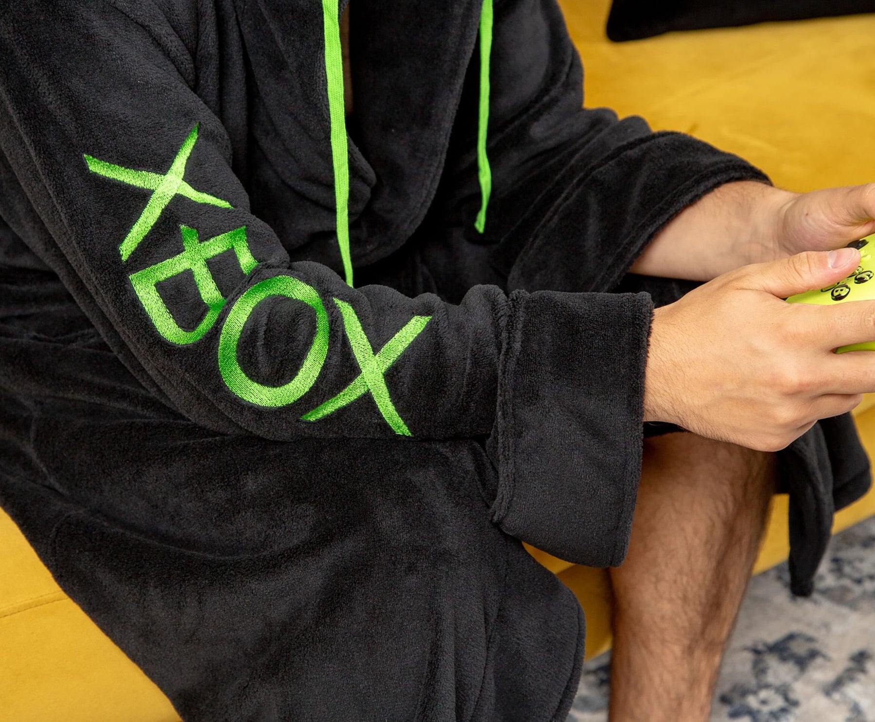 Xbox Gamer Unisex Hooded Fleece Robe for Adults | One Size Fits Most