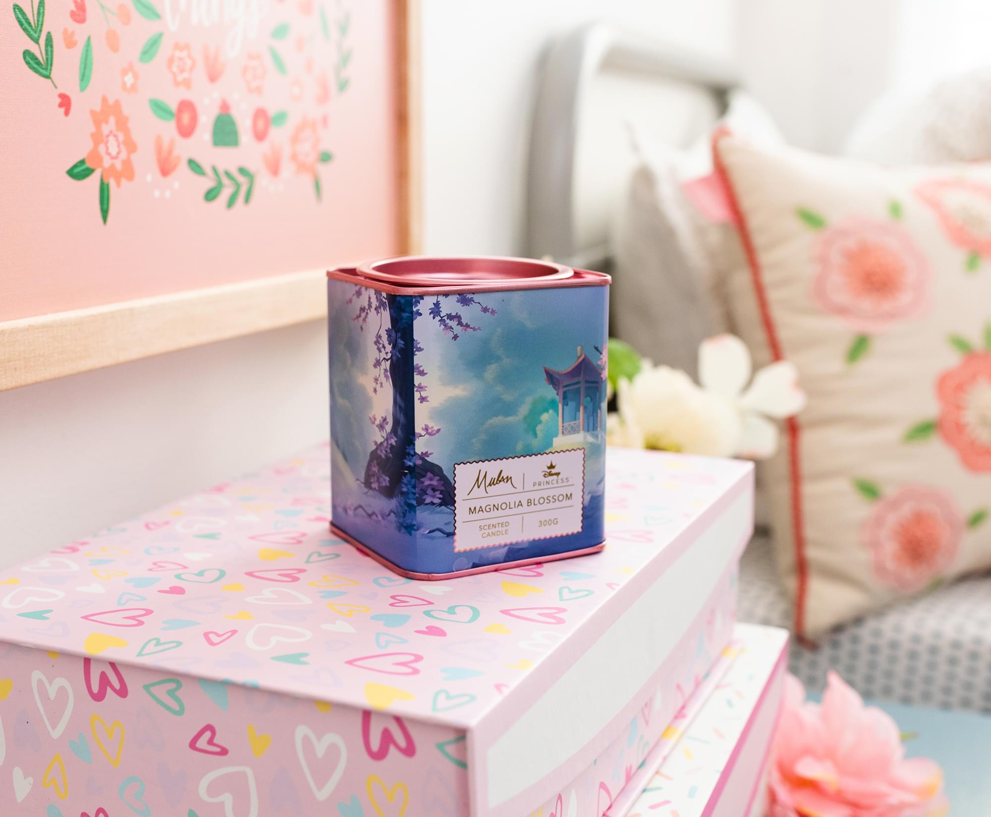 Disney Princess Home Collection 11-Ounce Scented Tea Tin Candle | Mulan