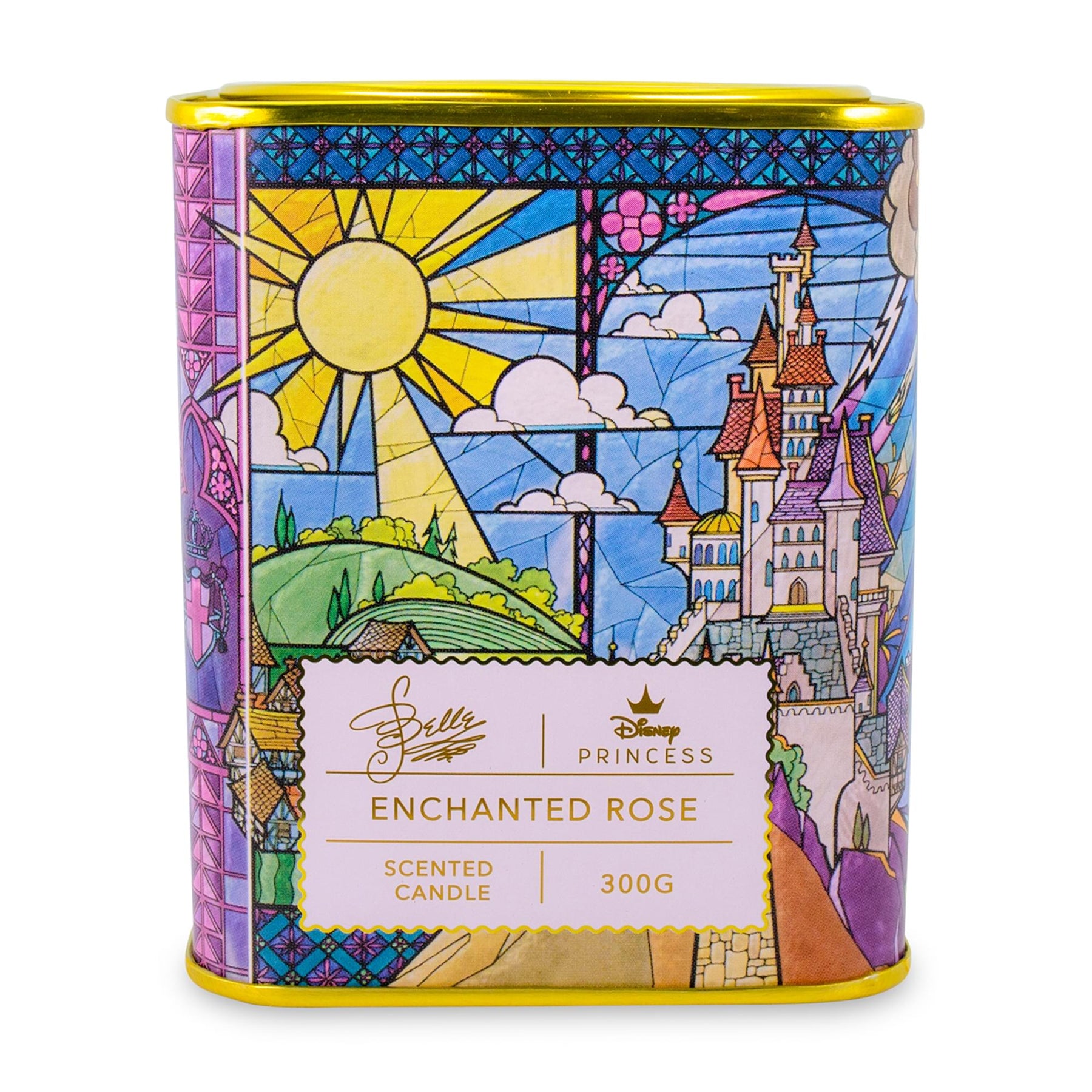 Disney Princess Home Collection 11-Ounce Scented Tea Tin Candle | Belle