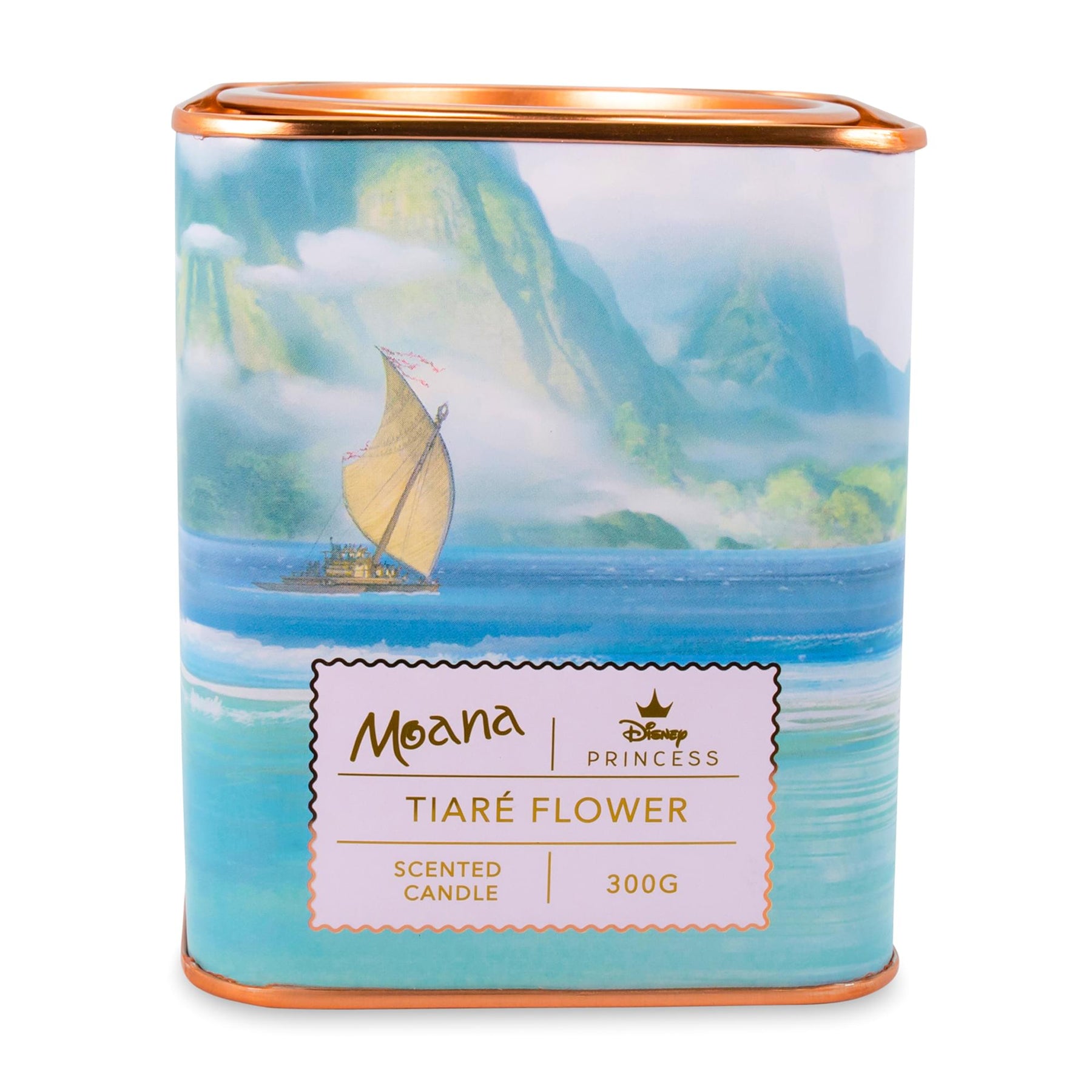 Disney Princess Home Collection 11-Ounce Scented Tea Tin Candle | Moana