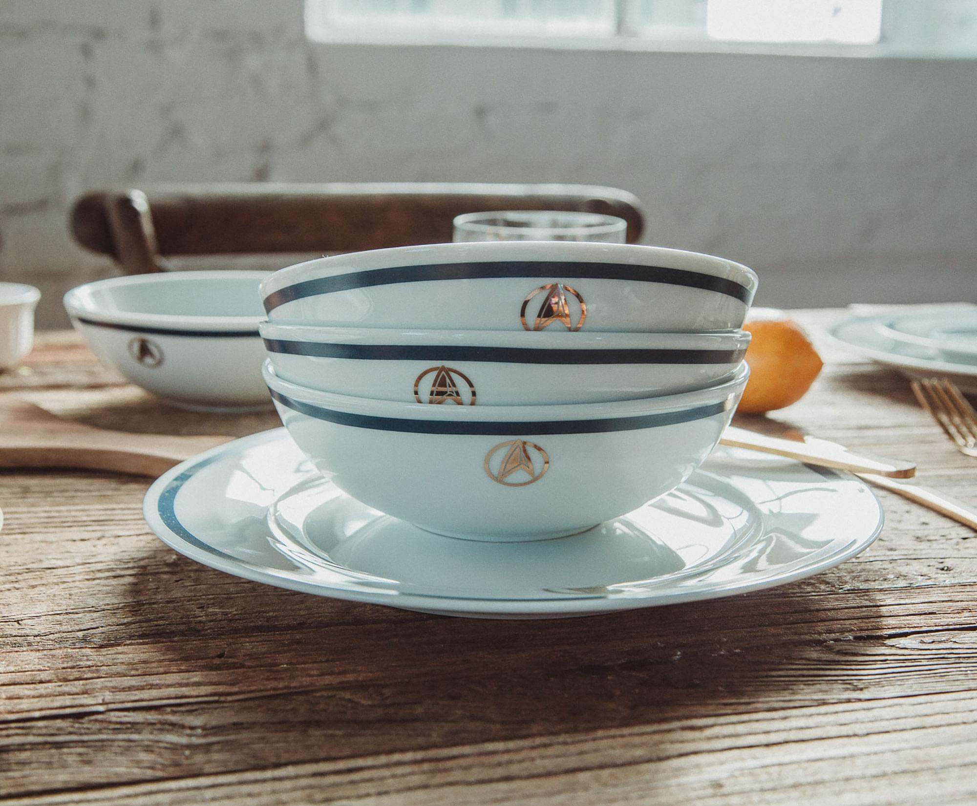 Star Trek: Picard 25th Century 16-Piece Ceramic Dinnerware Set Replica