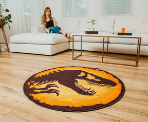 Jurassic World Logo 39-Inch Round Area Rug