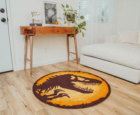 Jurassic World Logo 39-Inch Round Area Rug