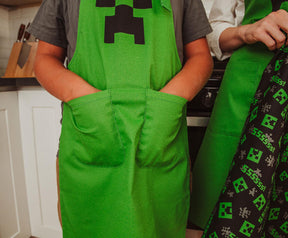 Minecraft Green Creeper Youth Kitchen Cooking Apron