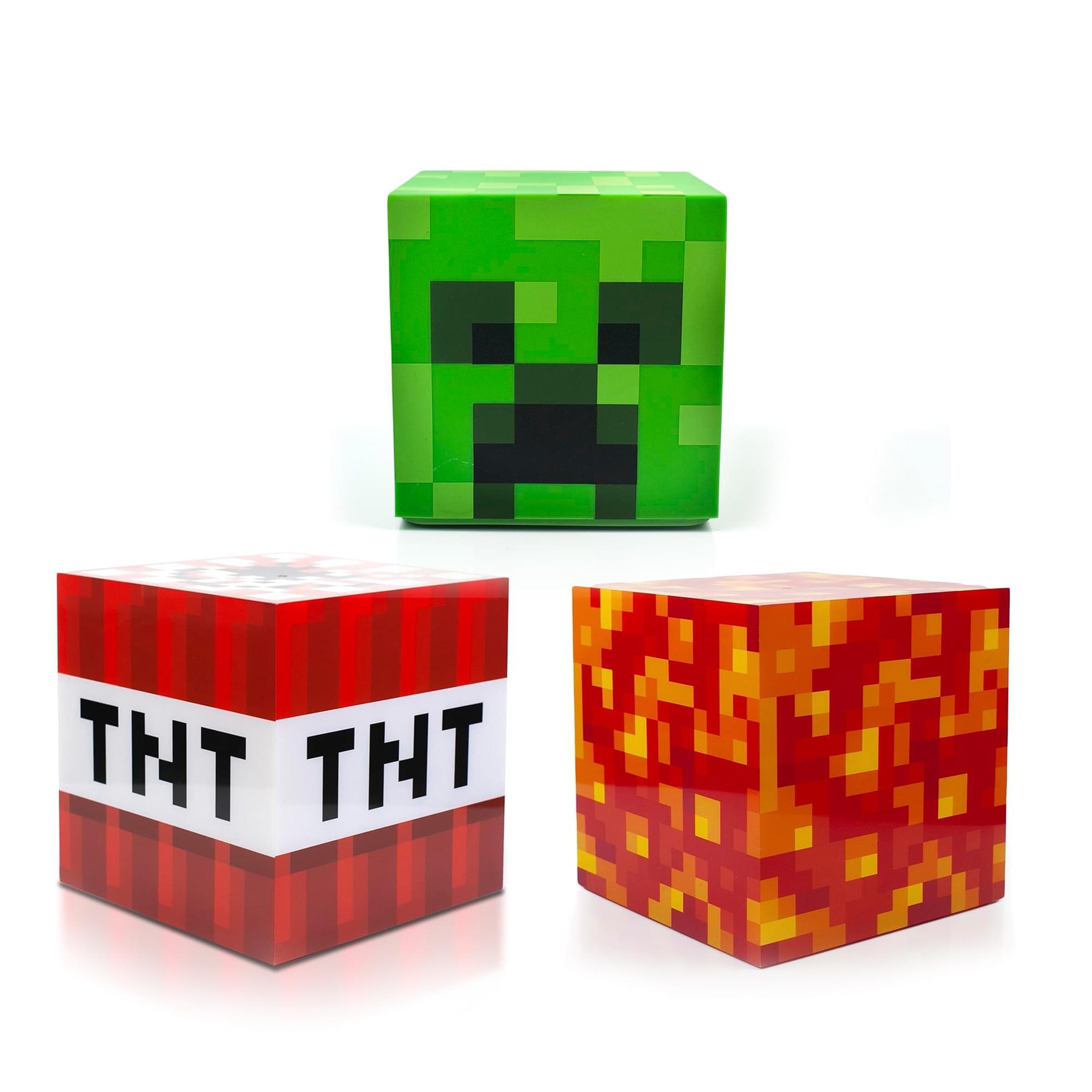 Minecraft 3-Piece Mood Light Bundle | TNT | Creeper | Lava
