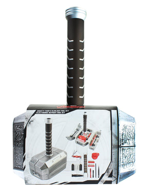 Marvel Avengers Thor's Hammer 30-Piece Tool Set | Mjolnir Toolbox All-In-One Kit