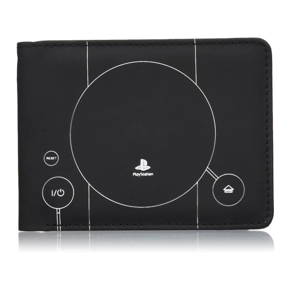 PlayStation PS1 Console Men's Bi-Fold Wallet Black