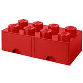 Lego Storage Brick 2 Drawer Bright Red