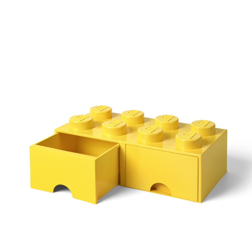Lego Storage Brick 2 Drawer Bright Yellow