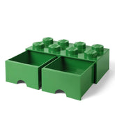 Lego Storage Brick 2 Drawer Dark Green
