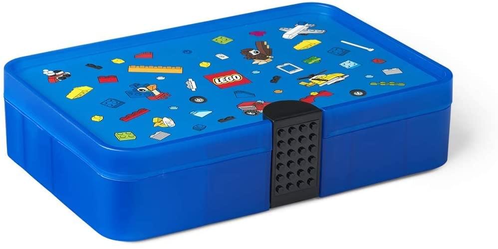LEGO Sorting Box Brick Storage with Organizing Dividers | Blue