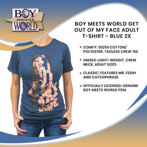 Boy Meets World Get Out Of My Face Adult T-Shirt - Blue