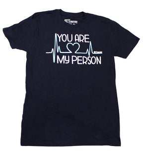 Greys Anatomy "You Are My Person" Adult Navy T-Shirt