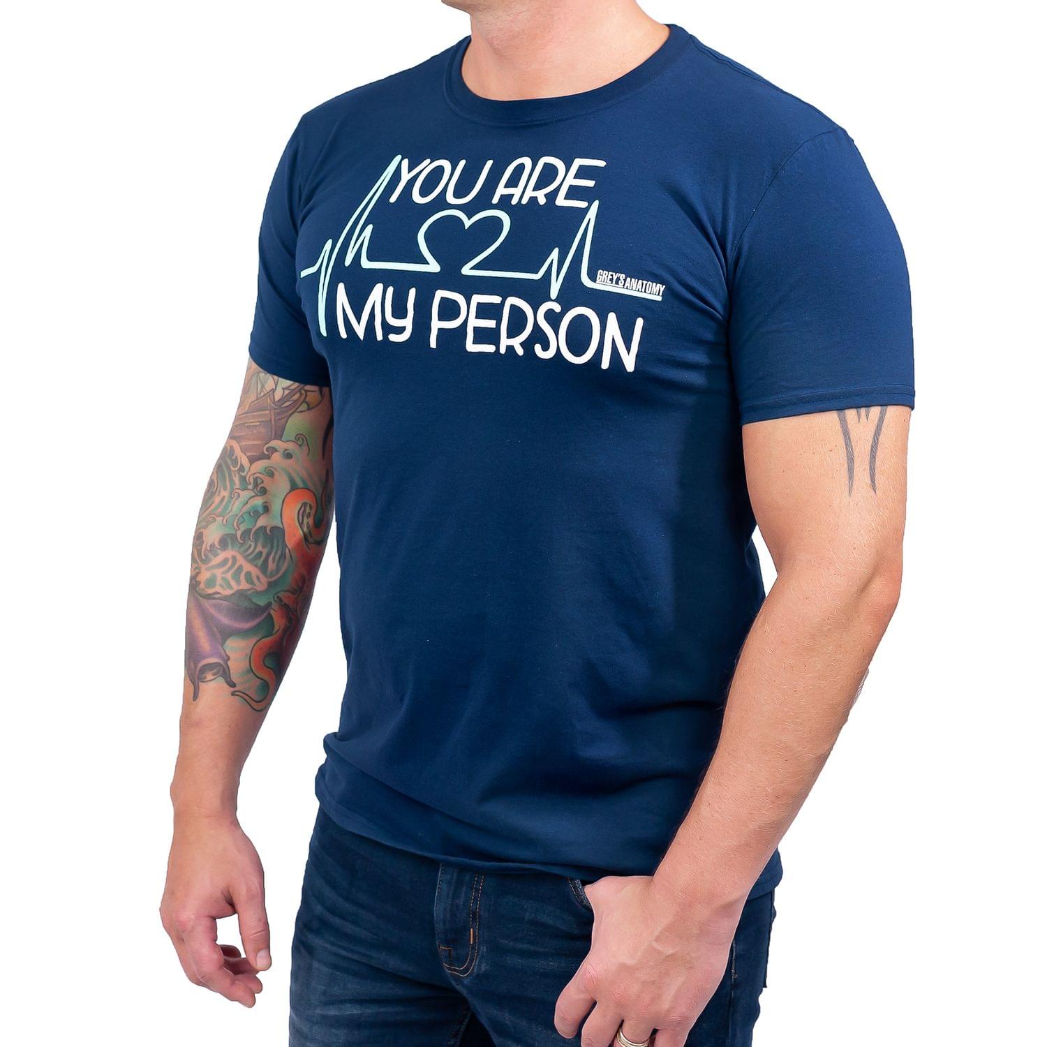 Greys Anatomy "You Are My Person" Adult Navy T-Shirt