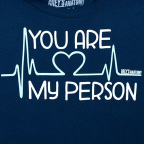Greys Anatomy "You Are My Person" Adult Navy T-Shirt