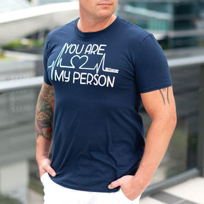 Greys Anatomy "You Are My Person" Adult Navy T-Shirt