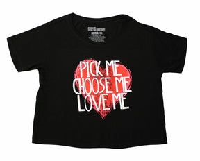Greys Anatomy "Pick Me" Women's Black Crop Top