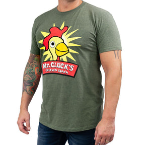 Lost "Mr. Cluck's Chicken" Men's Green T-Shirt