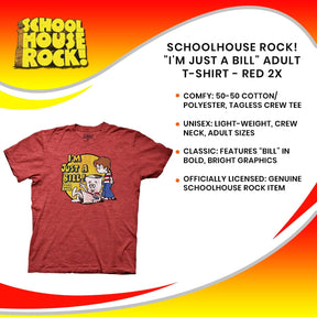 Schoolhouse Rock! "I'm Just A Bill" Adult T-Shirt - Black
