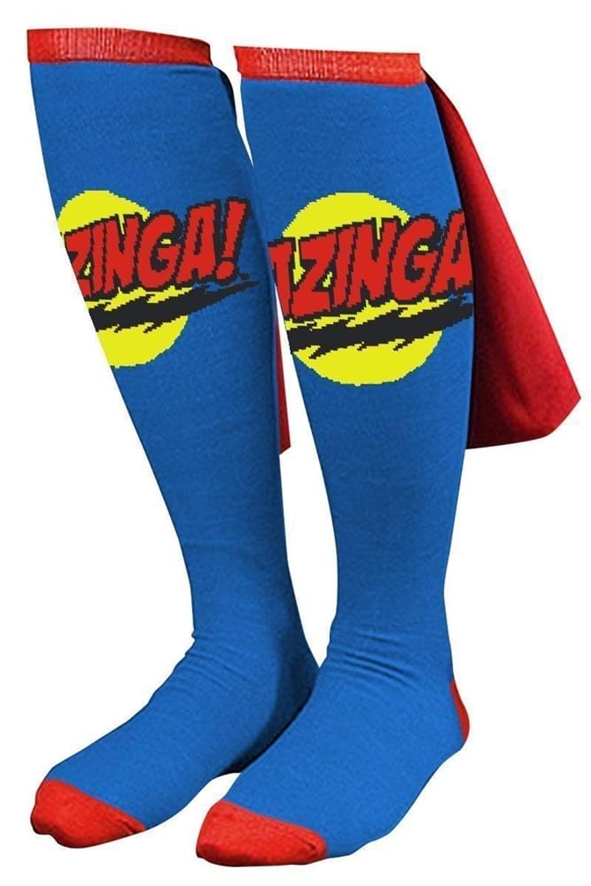 Big Bang Theory Bazinga Cape Socks Blue