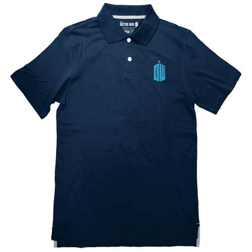 Doctor Who Blue Logo Polo Adult