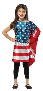 Flag Dress Costume Child: USA