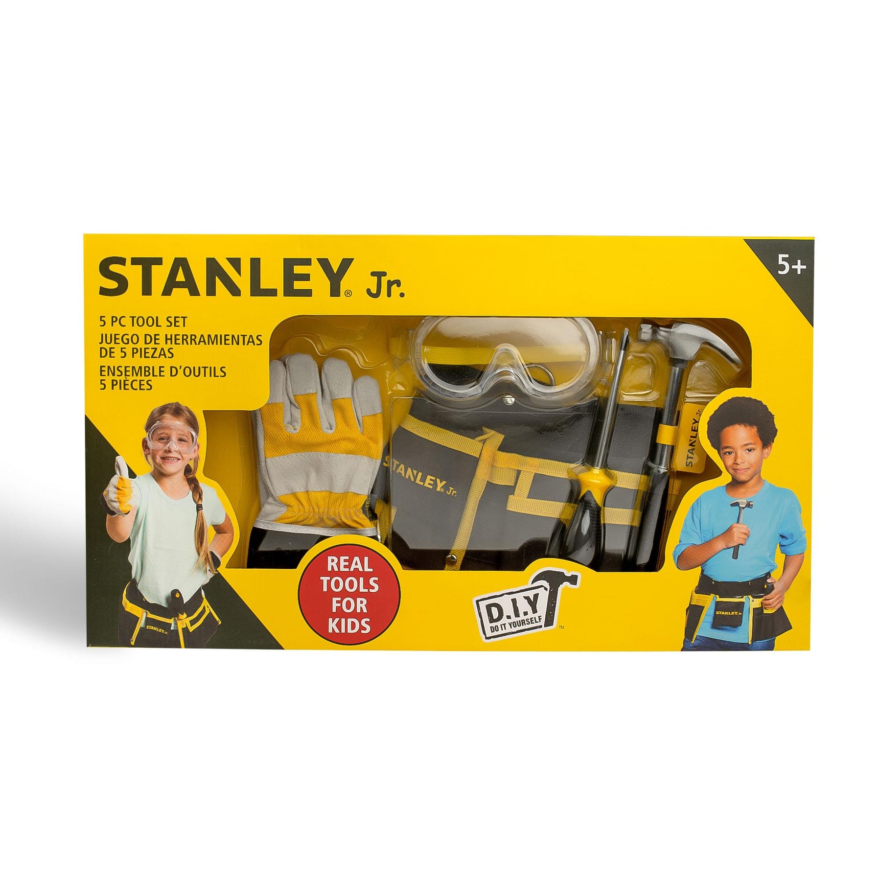 Stanley Jr. 5 Piece Tool Set | Real Tools for Kids