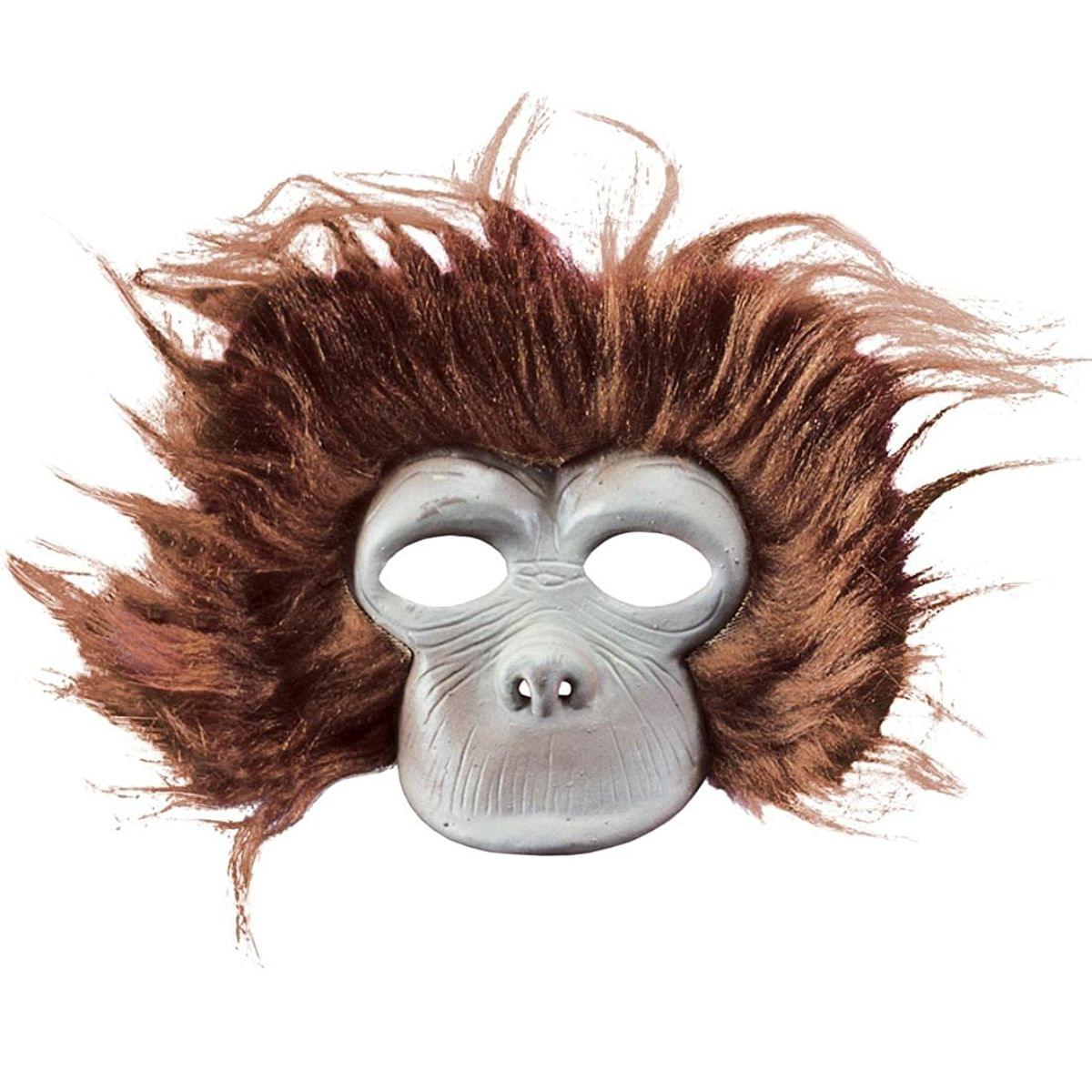 Chimp Plush Costume Mask Adult One Size