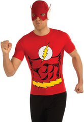DC The Flash Adult Costume Shirt w/ Mask | Large
