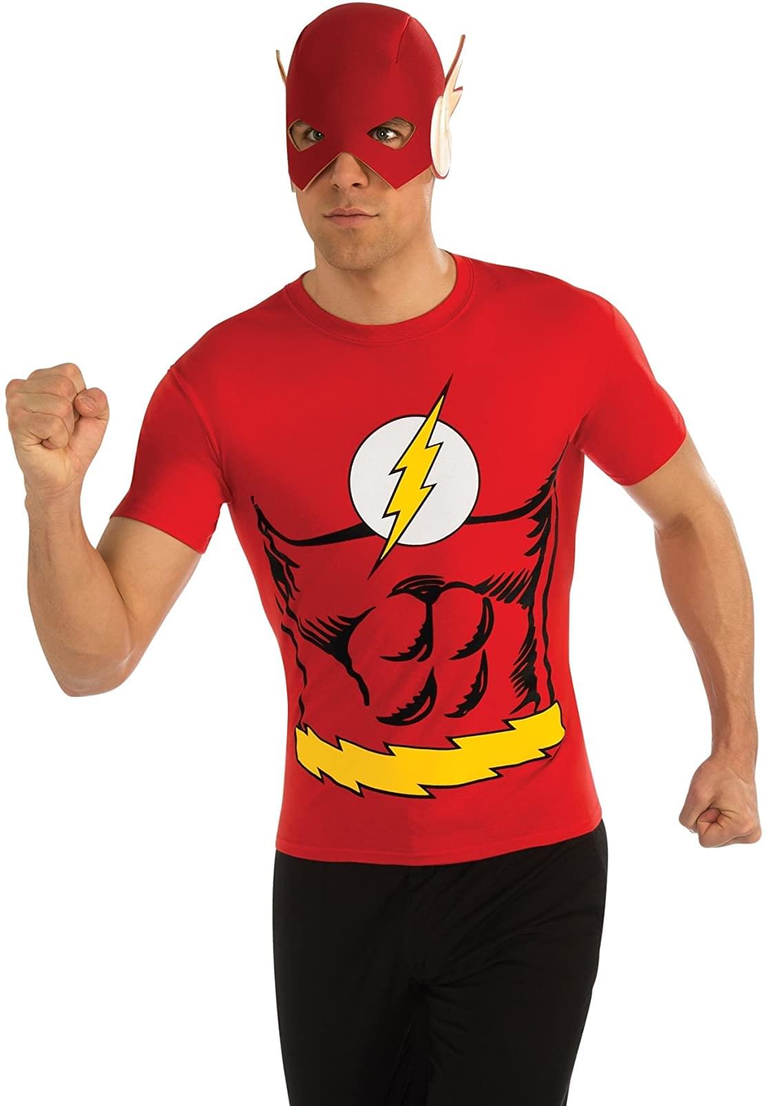 DC The Flash Adult Costume Shirt w/ Mask | X-Large