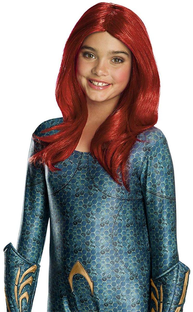 DC Aquaman Movie Mera Child Costume Wig - Red