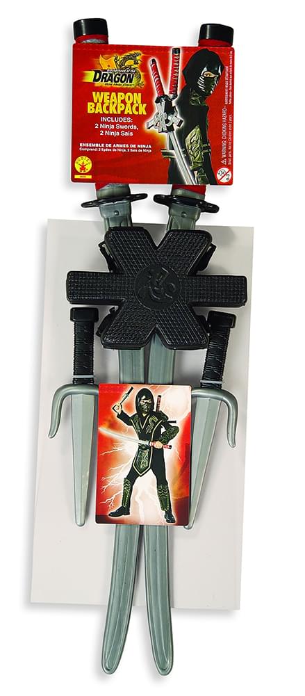 Dragon Ninja Weapon Backpack Costume Accessory