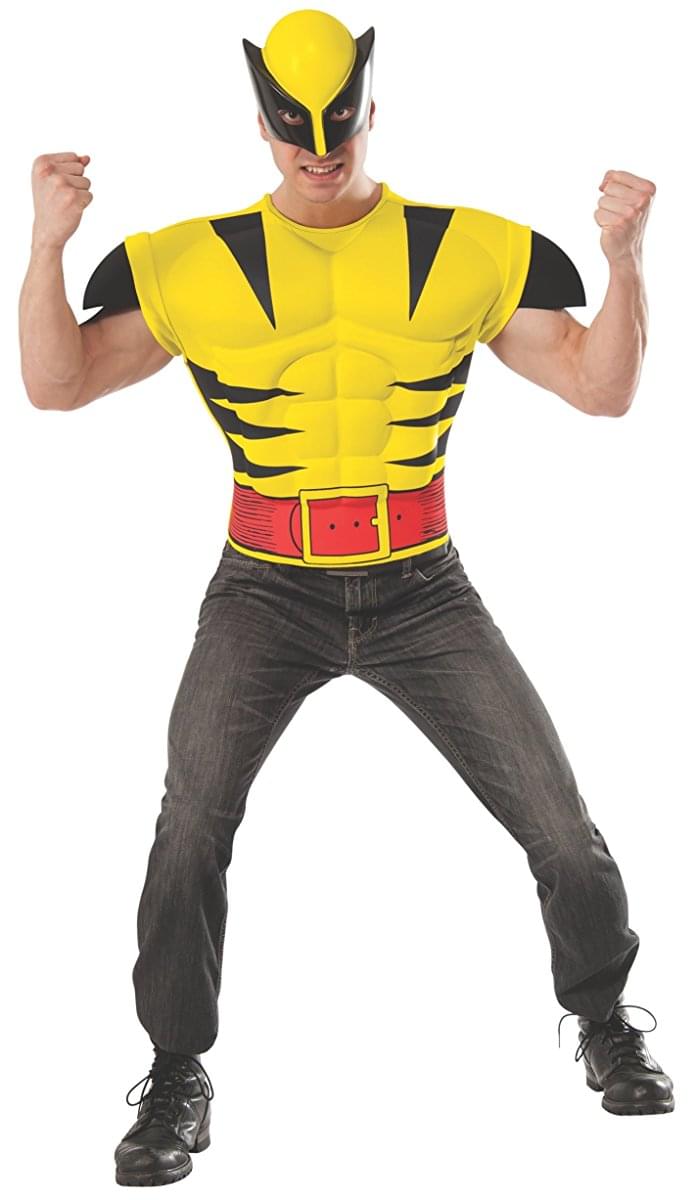X-Men Wolverine Costume Shirt & Mask Adult Standard