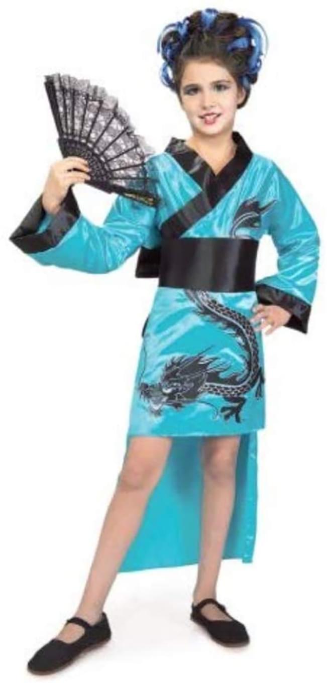 Teal Dragon Girl Child Costume
