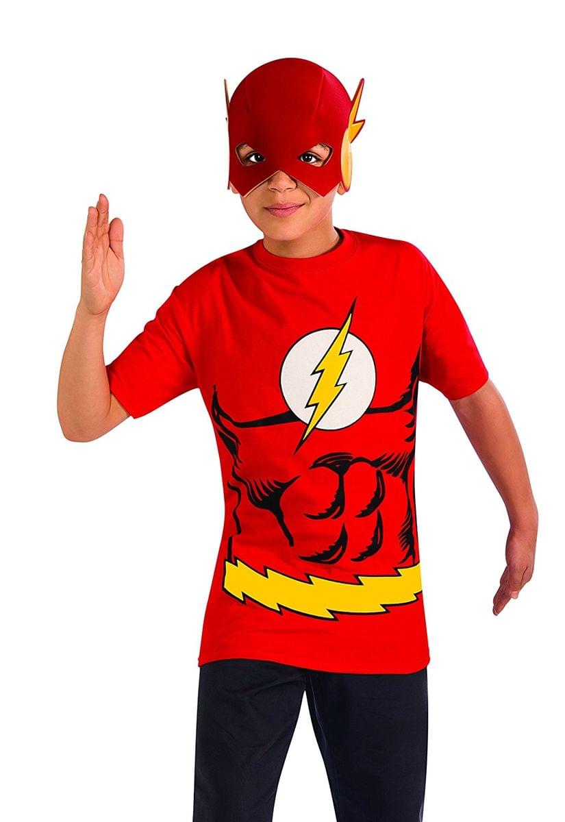 The Flash Superhero Child Costume Shirt W Mask