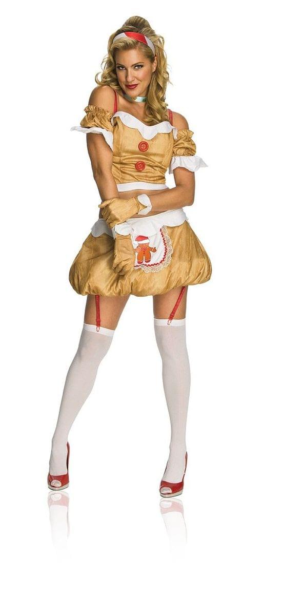 Sexy Christmas Ginger Bread Girl Adult Costume