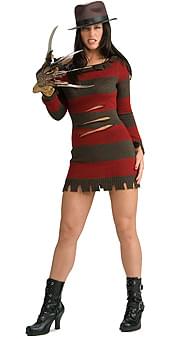 Nightmare On Elmstreet Sexy Female Freddy Adult Costume