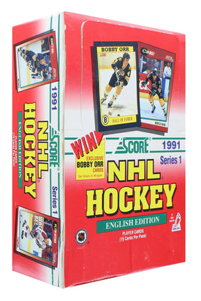 NHL 1991-92 Score Hockey Series 1 Wax Box