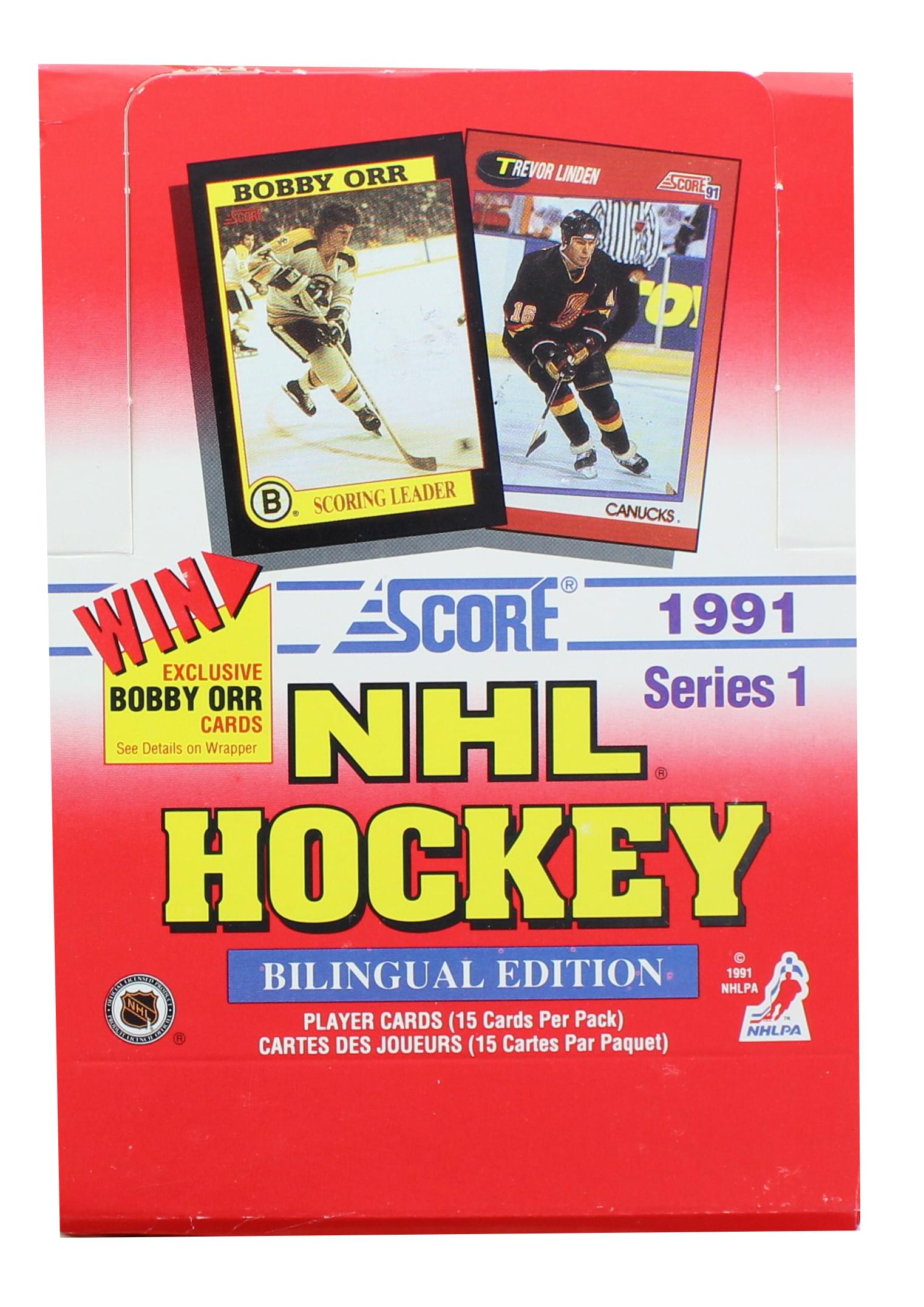 NHL 1991-92 Score Hockey Series 1 Bilingual Wax Box