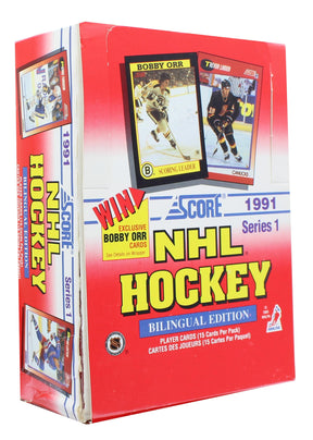 NHL 1991-92 Score Hockey Series 1 Bilingual Wax Box