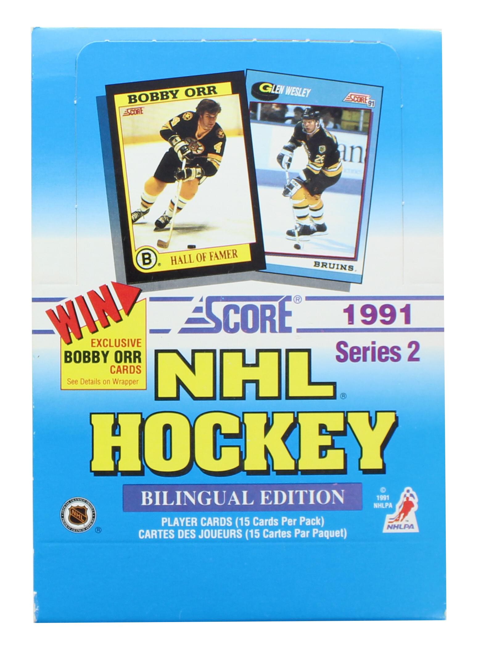 NHL 1991-92 Score Hockey Series 2 Bilingual Wax Box